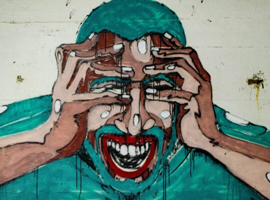 Abstract stressed man