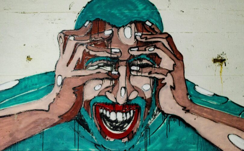 Abstract stressed man